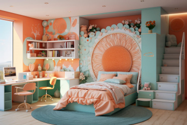 Ярко, стильно, удобно: как обустроить комнату для девочки